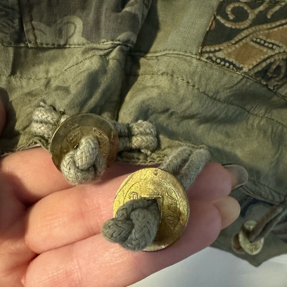 Vintage Patchwork Cropped Jacket Boho Hippie Colorful Nativewear Designs Sage SM - Picture 6 of 16